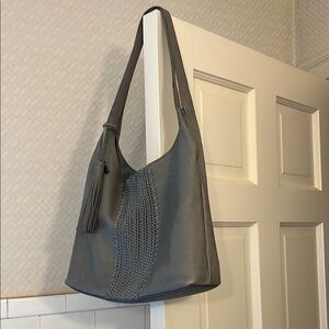 The Sak Gray Hobo Bag with Textured Design